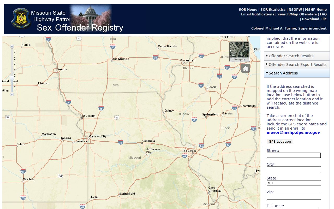 Livingston County sex offender registry map search