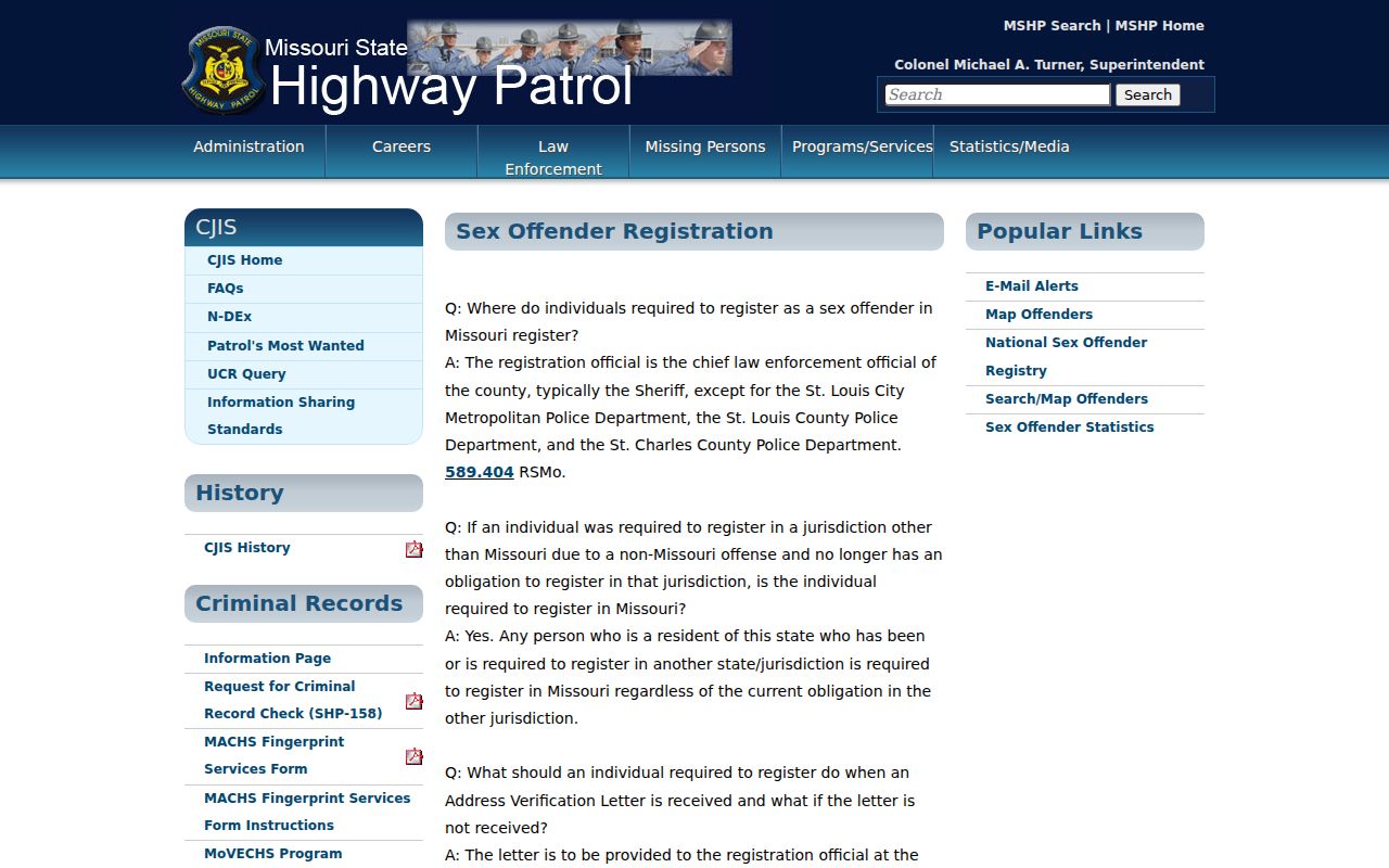 Livingston County sex offender registry fact sheet