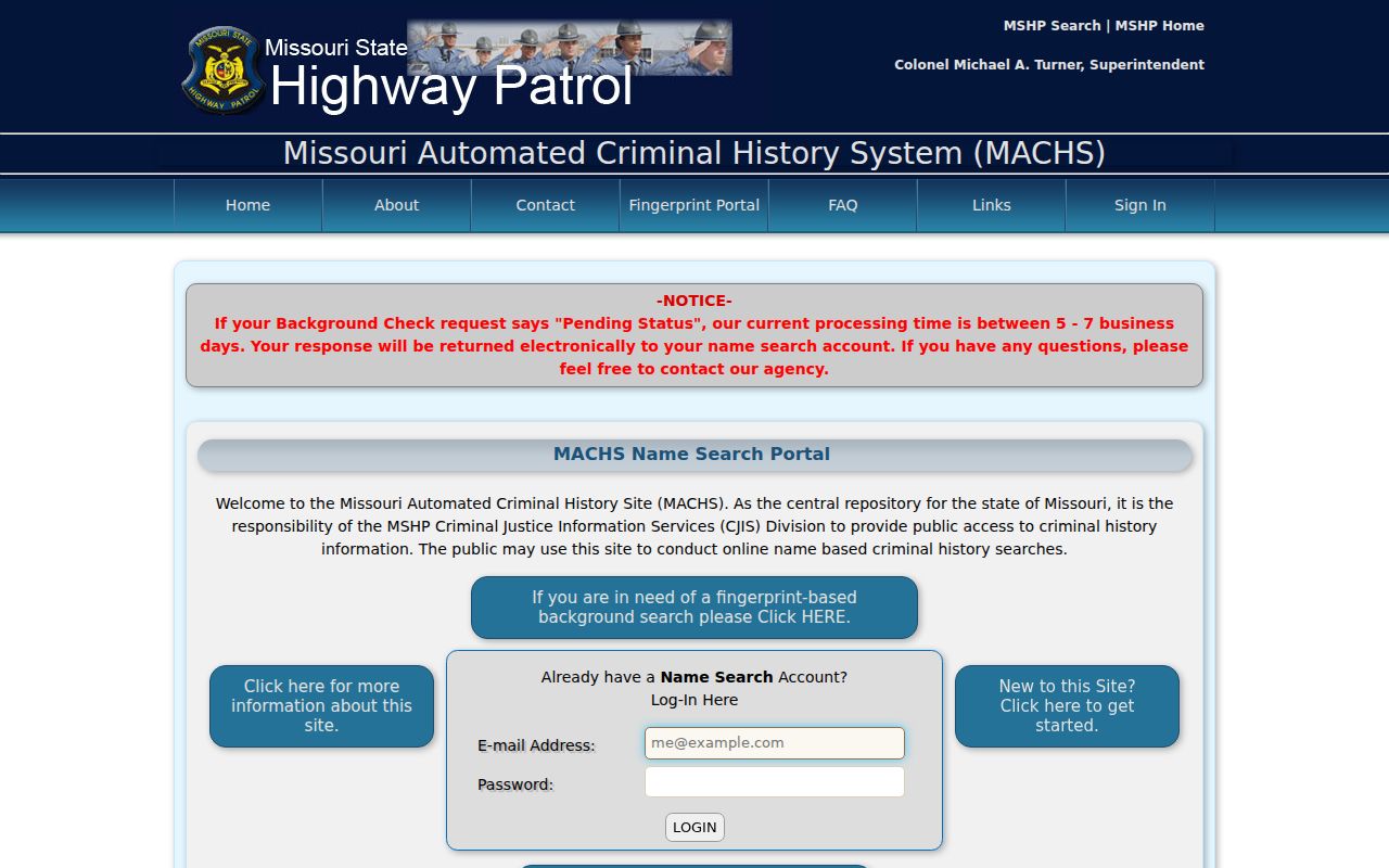 Livingston County criminal history MACHS name search