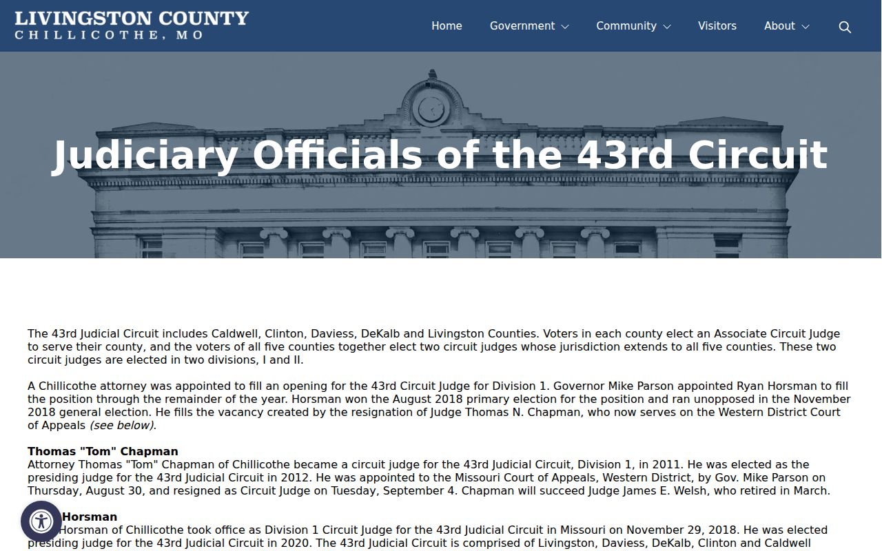 Livingston County criminal court records and judicial structure
